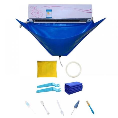 Parkside – Sac de nettoyage étanche pour climatiseur mural – Tissu jacquard imperméable – Tuyau d'évacuation pour drainage facile – Installation rapide avec cordes élastiques (1/4)