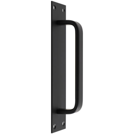 Boutons et poignées de meubles,2pcs Poignée de porte de grange en alliag de zinc - poignées de porte d'armoire (noir),20cm (1/5)