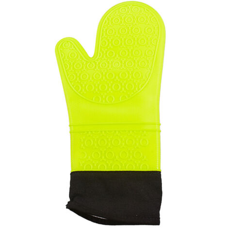 Gants de cuisine professionnels en silicone résistants à la chaleur pour pizza (verts) (1/3)