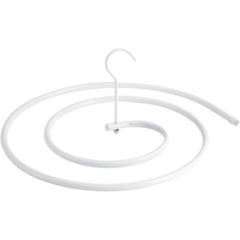 Support de séchage de couette en spirale robuste pour couvertures, draps de lit, support de séchage de couette en métal à usage domestique (blanc) (1/5)