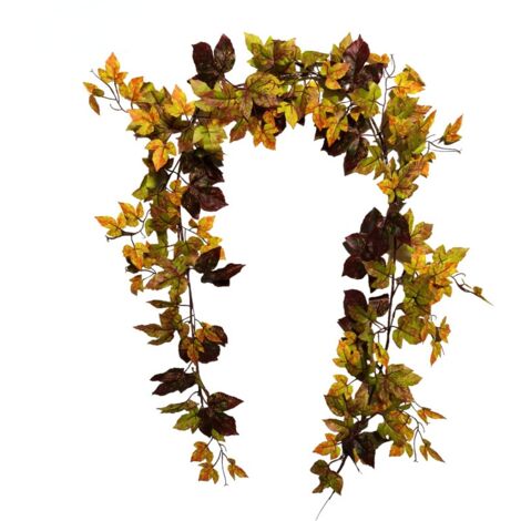 Fausse gomme d'automne feuille d'érable, vigne grimpante douce, fausse fleur décorative d'halloween (1/5)