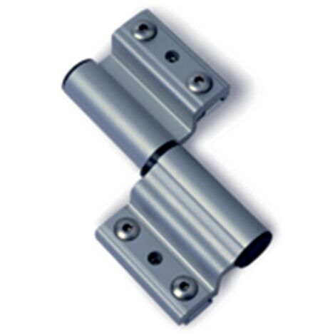 Paumelle porte-fenêtre alu FAPIM pour dormant 14x18 - gris ral 9006 - 5671-G5