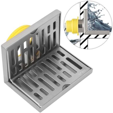 Siphon de sol d'angle, surface en forme de L, antirouille, résistant à la corrosion, processus de conception, adapté au siphon de sol latéral de tuyau de 4 pouces, adapté au tuyau de 75 (1/4)