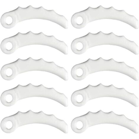 Paquet de 12 lames en plastique pour débroussailleuses et tondeuses à gazon, compatibles avec les tondeuses à gazon Makita 198426-9 (1/5)