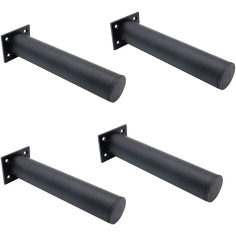 Ensemble de 4 pieds de meubles réglables noir mat, alliage d'aluminium 38 x 200 mm, pieds pour armoires, tables basses, meubles TV, pieds de support pour canapés (1/5)