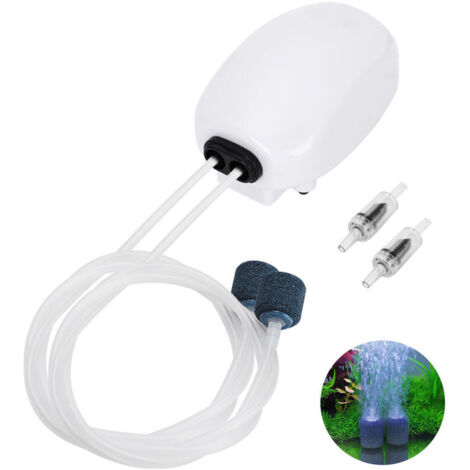 Pompe Aérateur d'oxygène Fontaine, Silencieux Réglable Pompe à air pour aquarium, Pompe à oxygène pour étang de jardin (1/5)