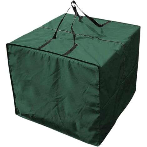 Sacs de rangement, sacs de rangement imperméables avec fermeture éclair et poignées, adaptés aux meubles de jardin intérieurs et extérieurs, aux arbres de Noël, etc. (vert) (1/5)