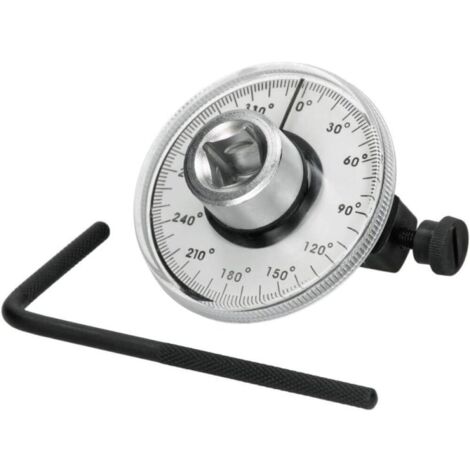 Clé dynamométrique, goniomètre de couple d'angle, indicateur de couple d'entraînement de 1/2 pouce, indicateur d'angle de rotation, outil de garage automobile, mesure automatique réglable (1/3)