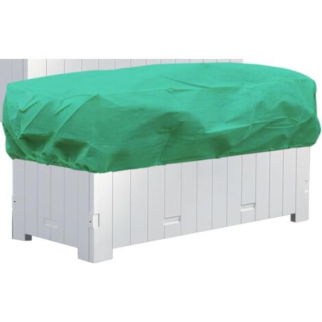 Housse de protection antigel pour jardinière rectangulaire, conçue pour les plates-bandes surélevées, isolation hivernale, adaptée aux balcons et aux rebords de fenêtre (vert, 100x40x45 cm) (1/4)