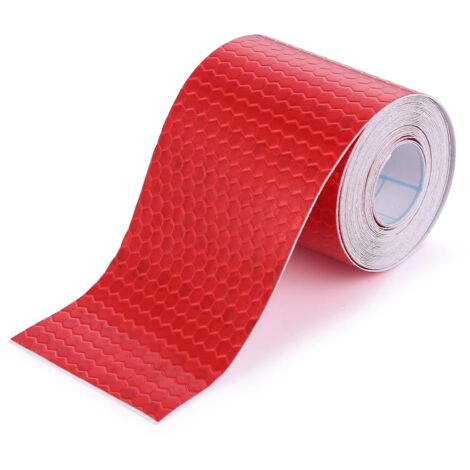 Ruban réfléchissant de haute qualité de 1 mètre, collant et découpable, ruban réfléchissant résistant aux intempéries, marquage de sécurité, ruban réfléchissant (rouge) (1/5)