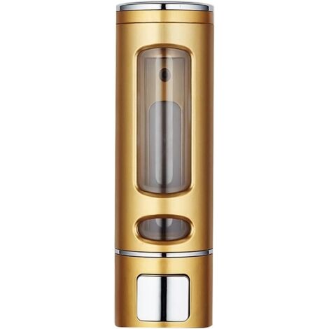 Distributeur De Savon Simple De 400 Ml, Distributeur Mural De Gel Douche, Pot À Savon, Accessoires De Toilette De Salle De Bain, Doré (1/5)