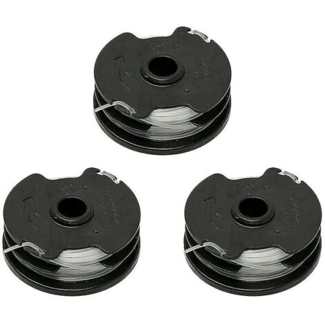 Lot de 3 cordes de tonte pour tondeuse à gazon sans fil PRTA 20-Li C3 IAN351753 Bobine (Noir) (1/5)