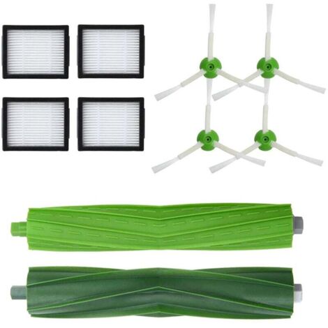 Kit de remplacement pour aspirateur iRobot Roomba i3/i3+/i4/i7/i7+/E5/E6/E7 Kit d'entretien pour aspirateur Kit de nettoyage Brosse Filtre Pièce de rechange 10 pièces (1/5)