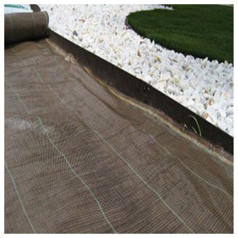 Toile de paillage 10x1,25m en polypropylène tissé – Anti-UV 105g/m² – Empêche la croissance des mauvaises herbes – Couvre-sol perméable (1/2)