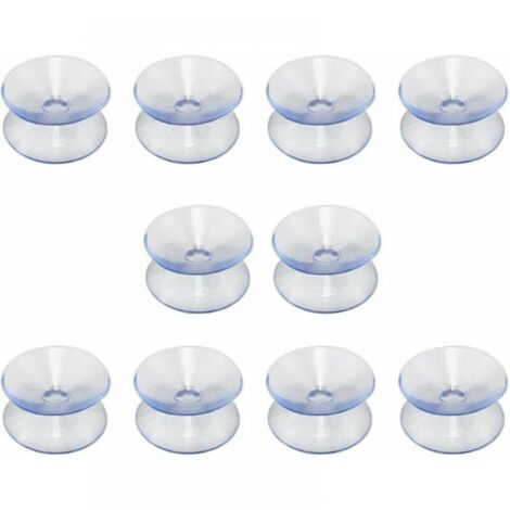 Ventouses double face compatibles avec dessus de table en verre, lot de 10 ventouses sans crochets pour miroir multifonctionnel double face en verre antidérapant(20mm) (1/5)