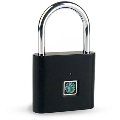 Serrure d'empreinte digitale intelligente Cadenas d'empreinte digitale rechargeable USB Déverrouillage rapide Métal en alliage de zinc (1/5)