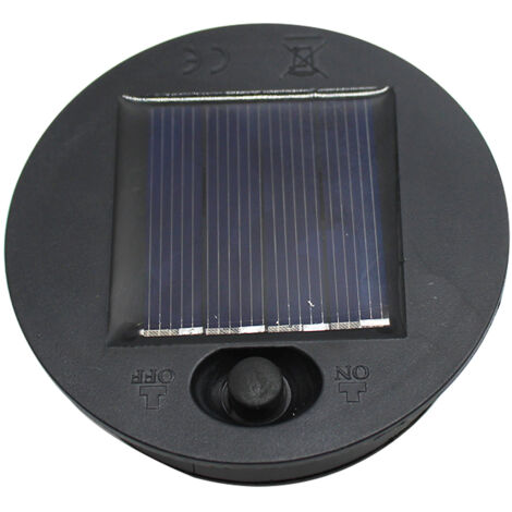 Remplacement solaire LED lanterne Top lumières de remplacement de la lampe de panneau solaire Boîte de batterie pour diamètre extérieur lampe batterie de remplacement solaire (1/5)