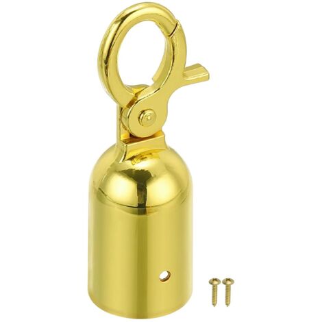 Bouchon d'extrémité de corde de poteau, capuchon d'extrémité de corde, mousqueton d'extrémité de corde de barrière pour séparateur de file d'attente de contrôle de foule, argent (1/5)