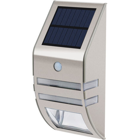 Lampes solaires d'extérieur étanches à détection de mouvement - Acier inoxydable - Appliques murales d'extérieur - Idéales pour les jardins, les terrasses, les allées et plus encore. (1/5)