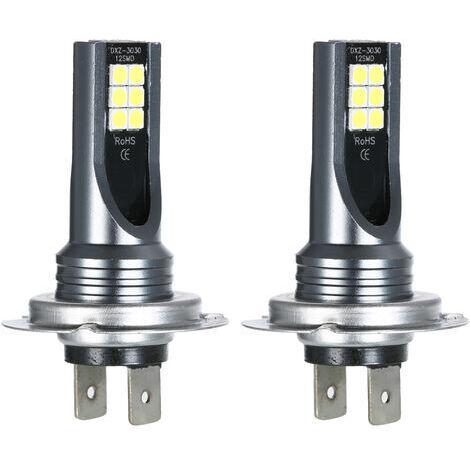 Ampoule spécifique H7 voiture LED antibrouillard 200W phares ampoules Kit 6000K blanc lumière courante HID décodeur, Noir2pcs (1/5)