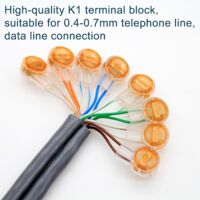 100PCS Connecteurs de Cable K1 Connecteurs épissure UY cable Connecteur étanche Résistance Verrou Connecteur Connexion de la ligne téléphonique Clip connecteur étanche pour ligne de données de cable