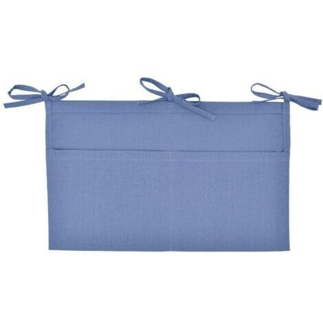 Bolsa organizadora para cama de bebé, bolsa de almacenamiento multifuncional para colgar en la cama con 2 bolsillos para juguetes, almacenamiento de pañales (Color azul) (1/5)