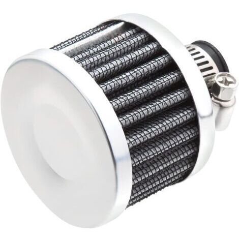 Filtro de aire universal de 12 mm que se adapta a la mayoría de automóviles, camiones y motocicletas (plateado) (1/4)