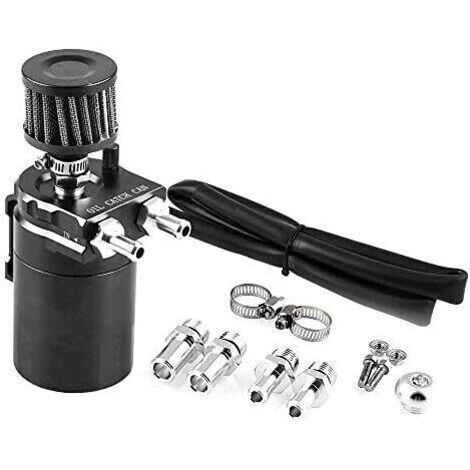 1 Juego de lata de aceite negra, accesorios de aleación de aluminio para motor de coche, lata de depósito de aceite (1/3)