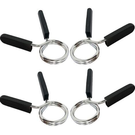 Abrazadera para mancuernas, 4 clips de resorte de 28 mm, collares de clip de resorte, clip de resorte para culturismo y gimnasio (1/5)