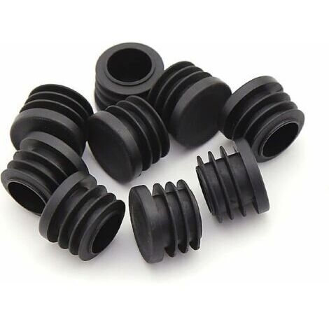 Tapa para pata de silla Tapa redonda de plástico 30 piezas Tapa de extremo de tubo negro Deslizadores para silla Tapa redonda Tapa protectora para muebles Inserto de cubierta de tubo para pata (1/5)