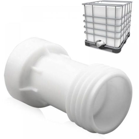 Adaptador IBC S60x6 Extensión de junta de 60 mm Válvula de tanque 1000L Plástico Rosca recta gruesa S60x6 Accesorios para contenedores IBC Conexión de tanque (1/5)