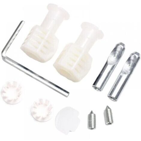 Kit de 2 pernos de fijación para inodoro suspendido en la pared de color blanco (1/3)