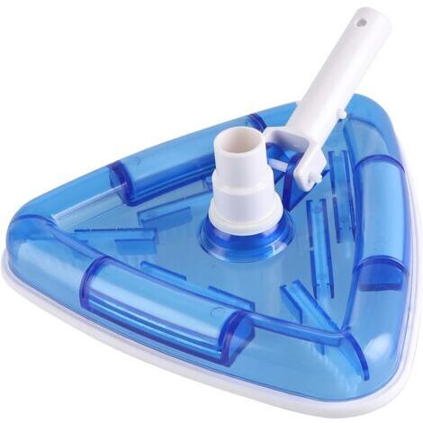 Cepillo de Piscina para Bomba, Skimmer - Aspirador con Conexión 32/38mm, Triangular, Blanco/Azul (Transparente) (1/5)
