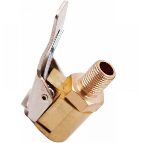 Boquilla de inflado de latón, clip para bomba de aire, adaptador de válvula de neumático de coche, conector de válvula de inflado, bomba con clip para válvula de inflado de latón, adaptador de conecto (1/5)