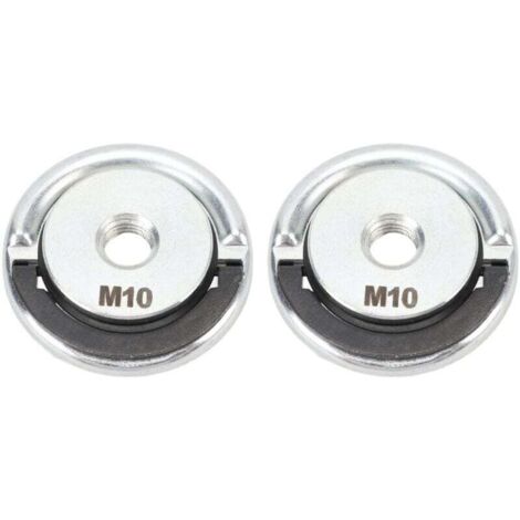 Amoladora de liberación rápida, tuerca M10, diámetro de 45 mm, 9,5 mm, placa de presión de sujeción de acero aleado, muela de amolar (2 piezas) (1/4)