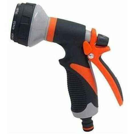 Pistola rociadora de manguera de jardín de alta presión XU de 8 módulos para jardinería, caudal de agua ajustable para riego y plantas, lavado (1/4)