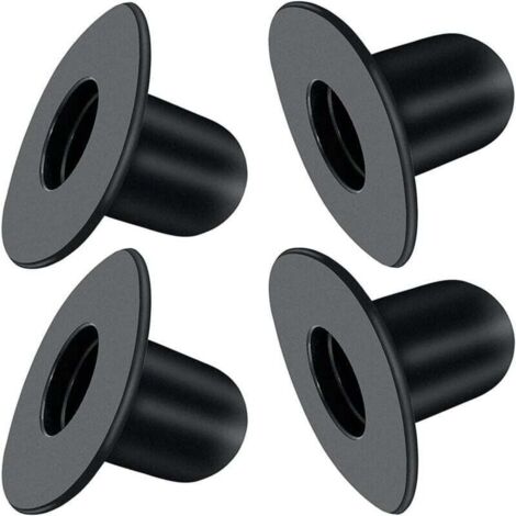 Tapón de piscina de 4 piezas, tapones de fondo de repuesto negros, para piscinas elevadas (1/4)