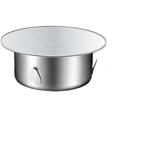 Juego de 2 tapones ciegos para tubos de estufa, acero inoxidable de alta densidad, 55 mm, color plata, tapa de orificio de chimenea de acero inoxidable (1/3)