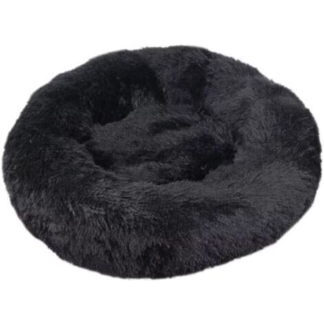 Lit pour Chat, Coussin Moelleux, Doux Lavable pour Chiens Chats (Noir, 70 cm), Ensoleillé