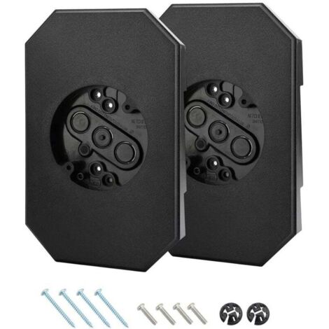 Paquete de 2 bloques de montaje para revestimiento de vinilo, kit de montaje para revestimiento exterior, bloque de montaje ligero con caja eléctrica integrada y placa de montaje de doble giro de 1/2" (1/4)