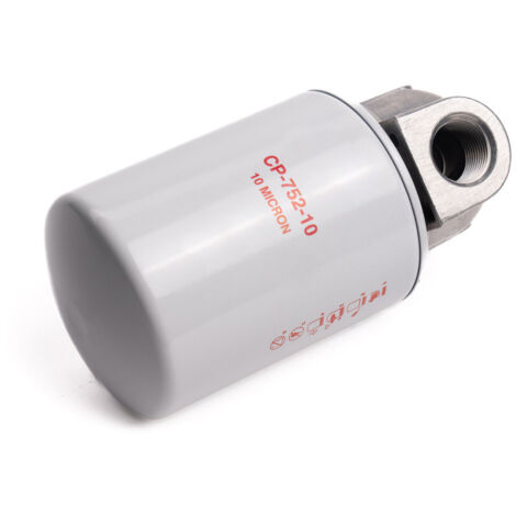 Le filtre à huile hydraulique CP-752-10 convient aux fluides à base de pétrole, avec une capacité de filtration de 10 microns de 20 GPM. (1/4)