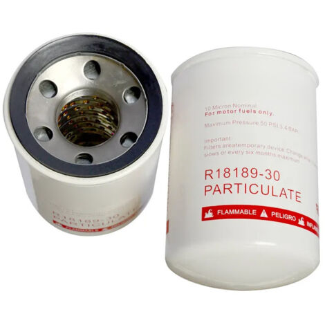 Élément filtrant à carburant R18189-30, 1" NPT 30μm, matériau en fibre de verre, convient aux distributeurs de carburant.