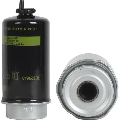 L'ensemble séparateur carburant-eau RE529641 convient aux moteurs John Deere 3029, 4045 et 6068. (1/4)