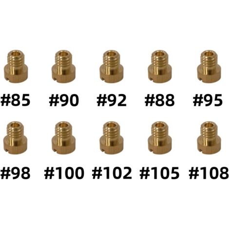 Lot de 10 gicleurs principaux de carburateur M5 compatibles avec les pièces de moto GY6 50cc 139QMB PZ19 (1/4)