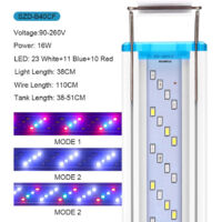 Lampe LED pour Aquarium Ultra Mince - 38 cm, 3 Couleurs Changeantes - Éclairage pour Décoration Aquatique