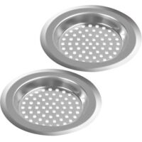 Filtro de fregadero de cocina de 2 piezas, filtro de fregadero de acero inoxidable, filtro de fregadero de baño, rejilla de fregadero de cocina para aislar la escoria y evitar obstrucciones - 7
