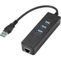 HUB USB 3,0 de 3 puertos a RJ45 Gigabit Ethernet 10/100/1000Mbit adaptador USB Ethernet para MacBook, Surface Pro, Chromebook