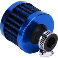 Respiradero de entrada de aire de 12 mm Mini filtro de entrada de aire Filtro de aire universal Ventilación del cárter Ventilación del cárter del motor (azul)