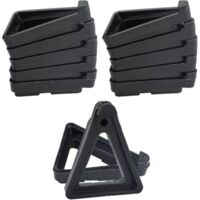 24 pies invisibles para macetas, pies triangulares para macetas de interior y exterior, soporte para macetas de terracota para macetas pequeñas y grandes (negro)