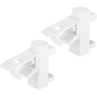 Soportes para barra de cortina sin taladrar, ganchos para cortina sin taladrar para barras de cortina con ø16, altura 1-3,7 cm, capacidad de carga 1 kg-2 kg